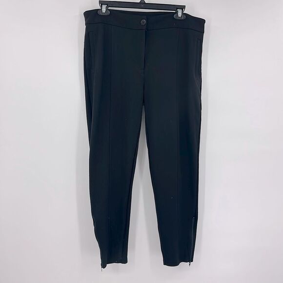 Betabrand Black Ponte Pants Zippered Ankles Sz XL - Picture 1 of 7